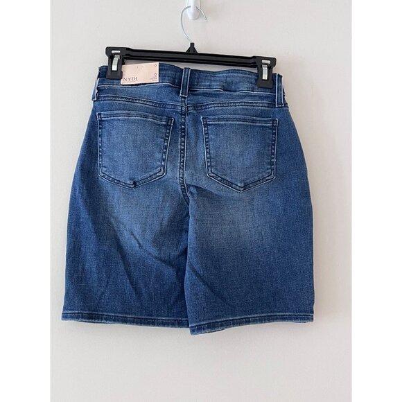 NYDJ Ella Side Seam Slits Jean Shorts Women's Size 0 Clean Affection Denim NWT - Picture 2 of 5